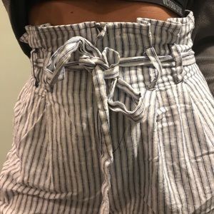 Paper bag crop pants